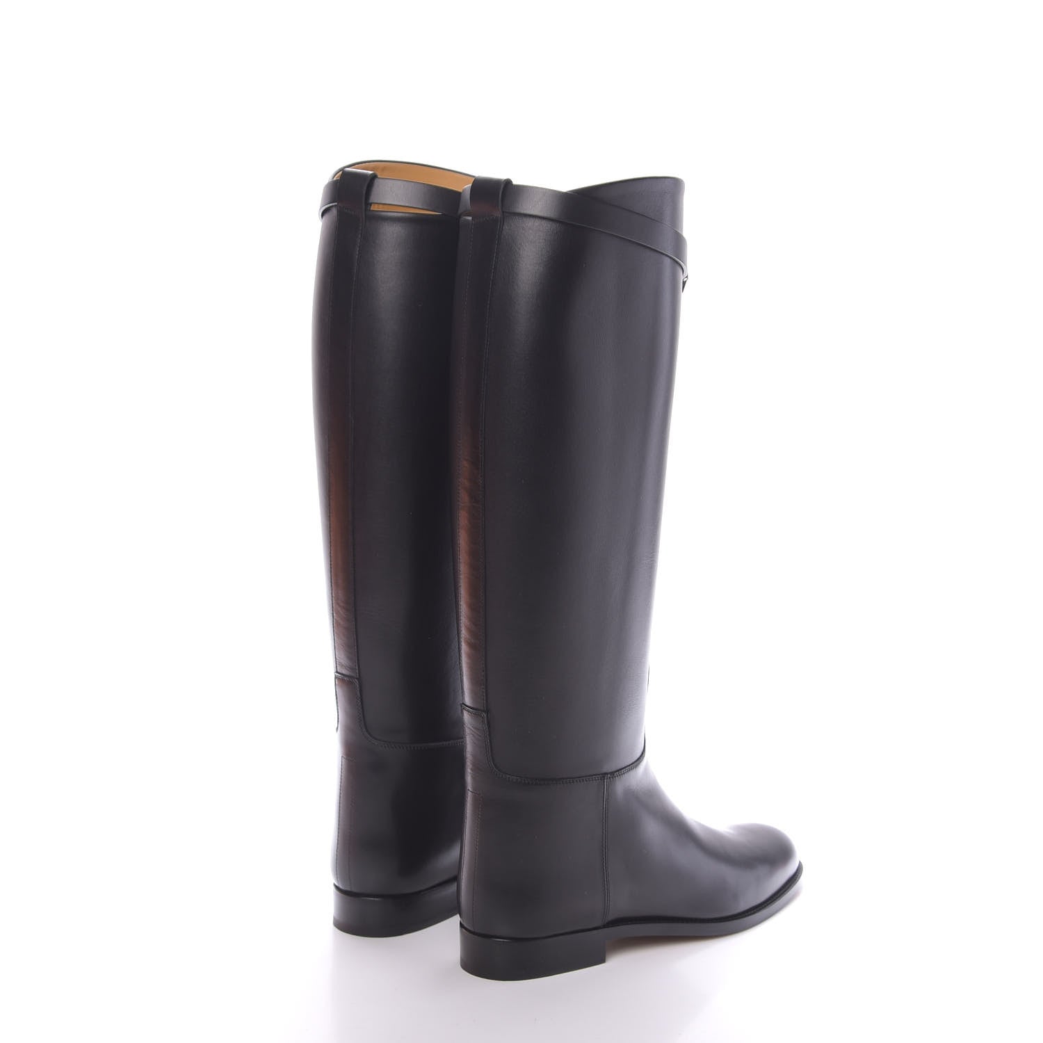 Hermes Box Kelly Jumping Boots 38 Black 3 of 9