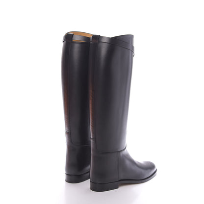 Hermes Box Kelly Jumping Boots 38 Black 3 of 9