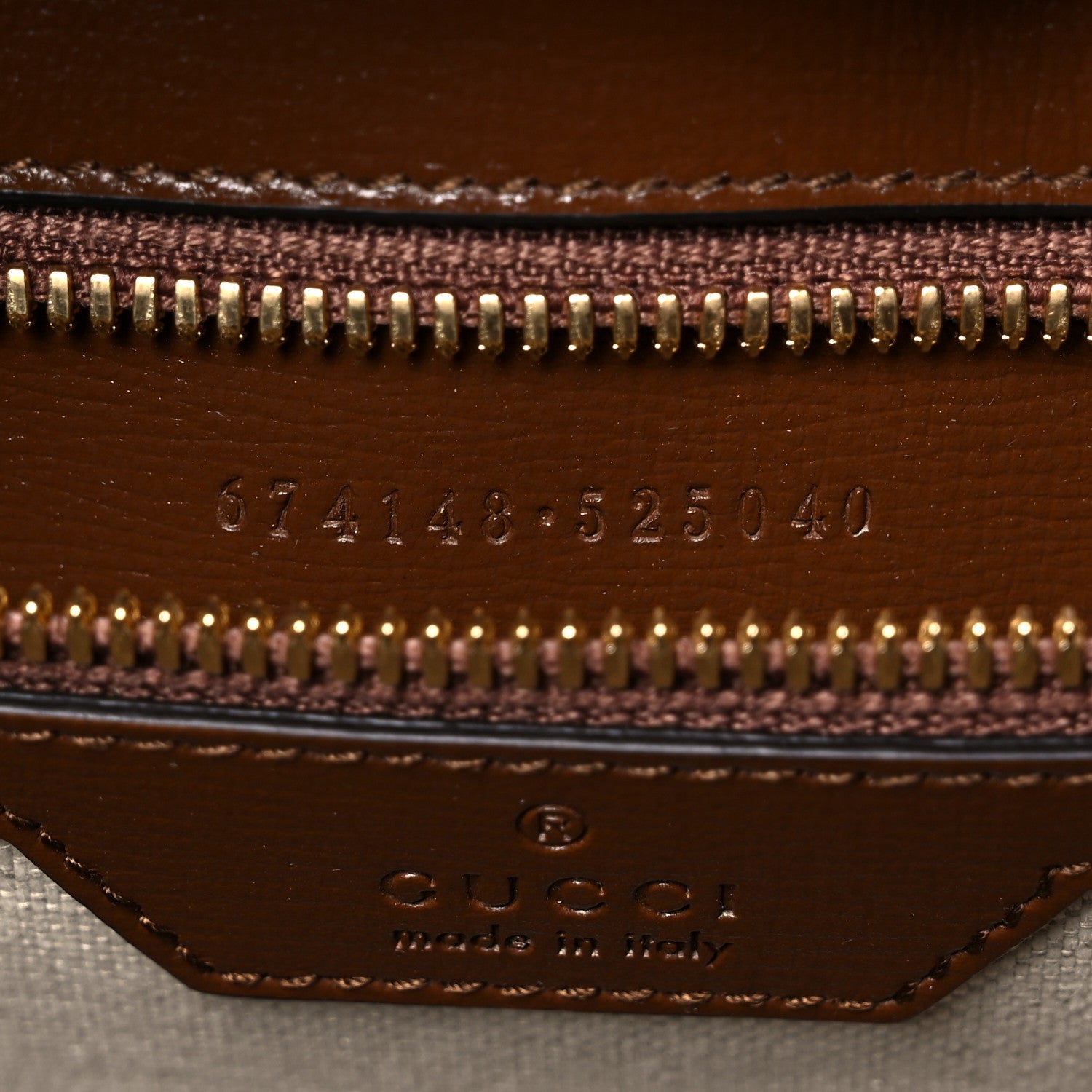 Gucci GG Supreme Monogram Azalea Calfskin Medium Retro Interlocking G Tote Bag Beige Ebony Brown Sugar 7 of 9