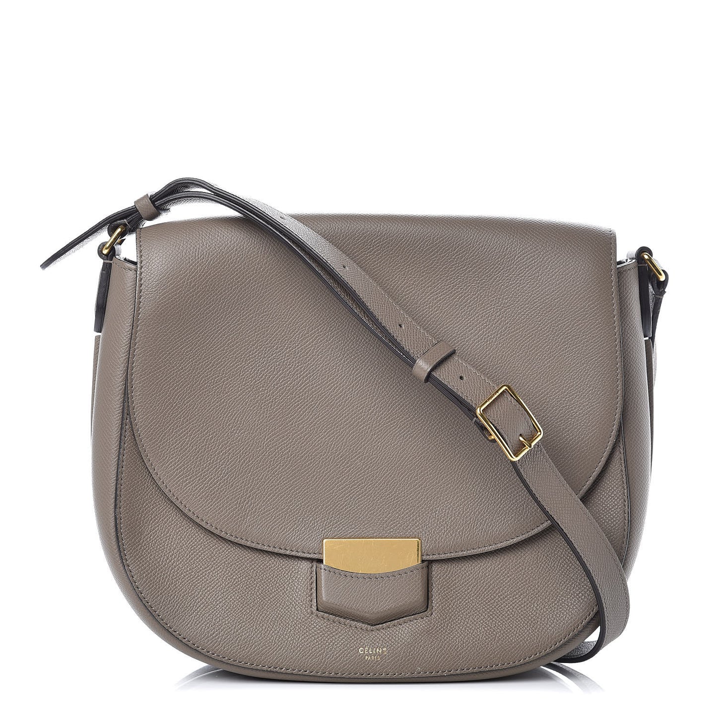 Grained Calfskin Medium Trotteur Taupe