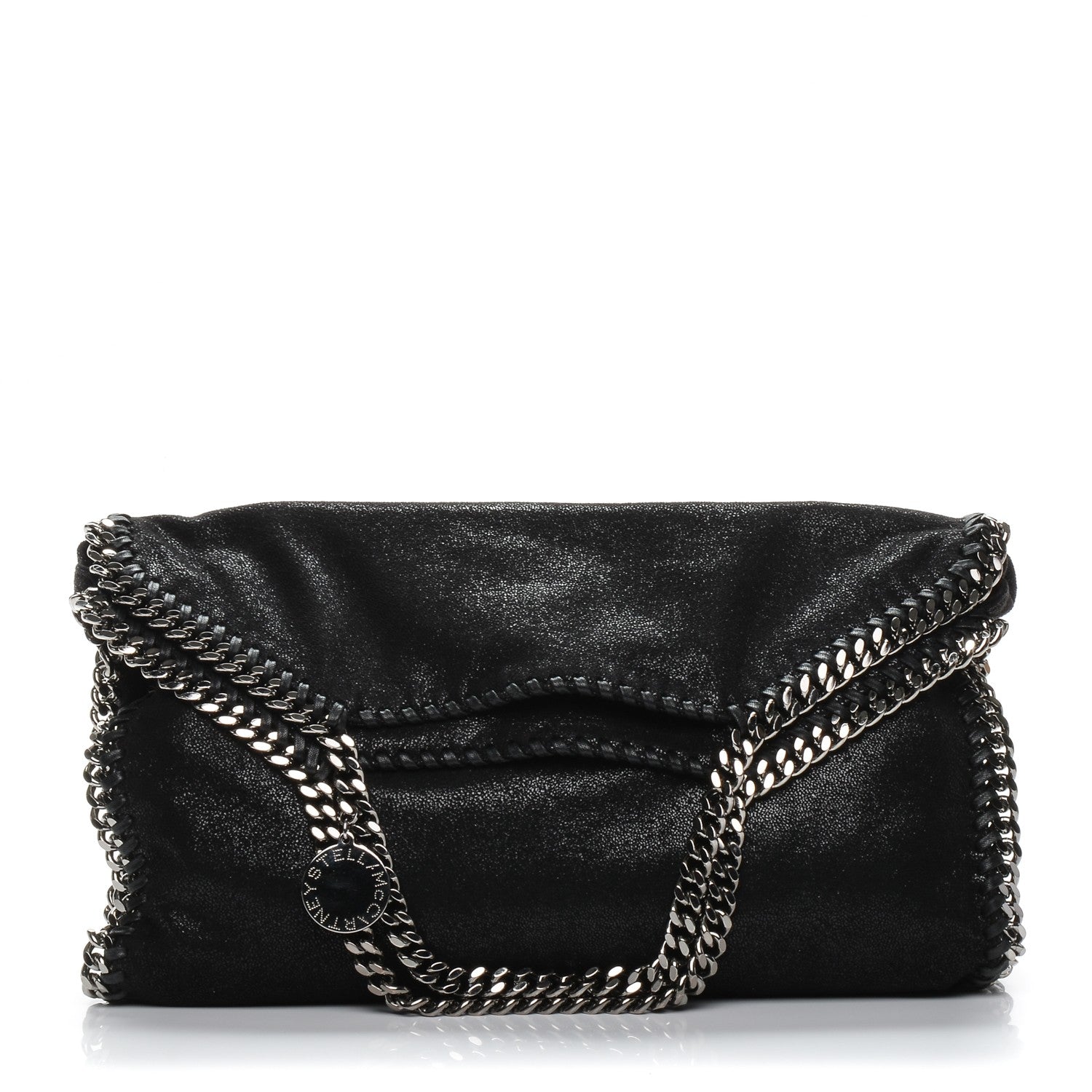 Stella McCartney Shaggy Deer Small Falabella Fold Over Tote Black 1 of 6