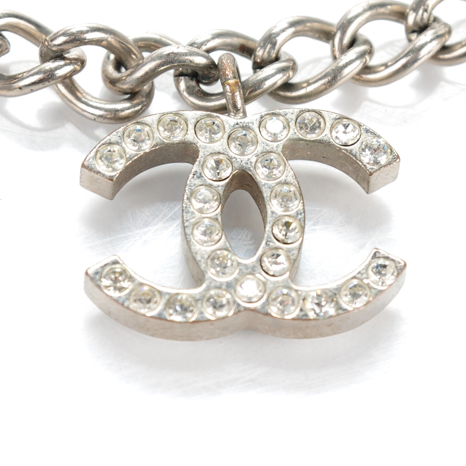 Chanel Crystal Wynn Exclusive Lucky Charm Bracelet Silver 3 of 4