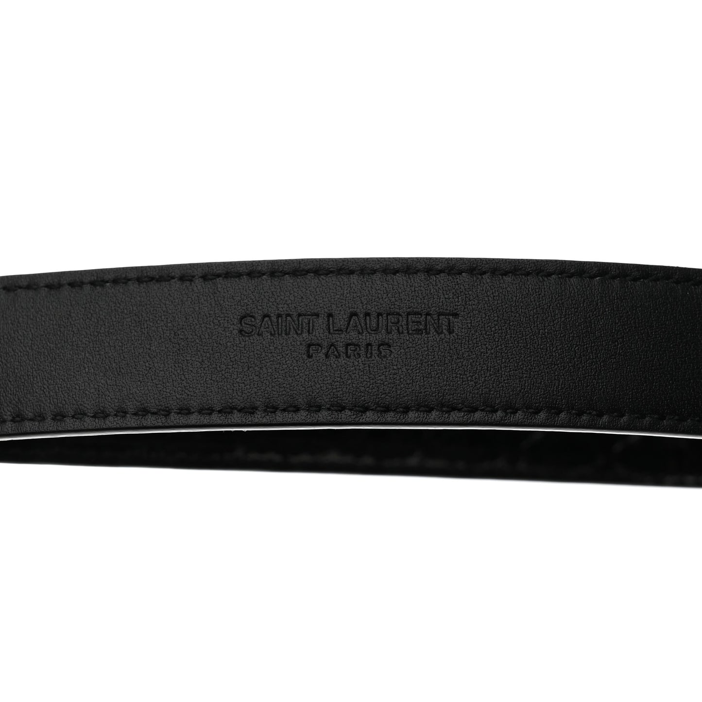 Patent Calfskin Snakeskin Embossed 20mm Cintura Belt 80 32 Black