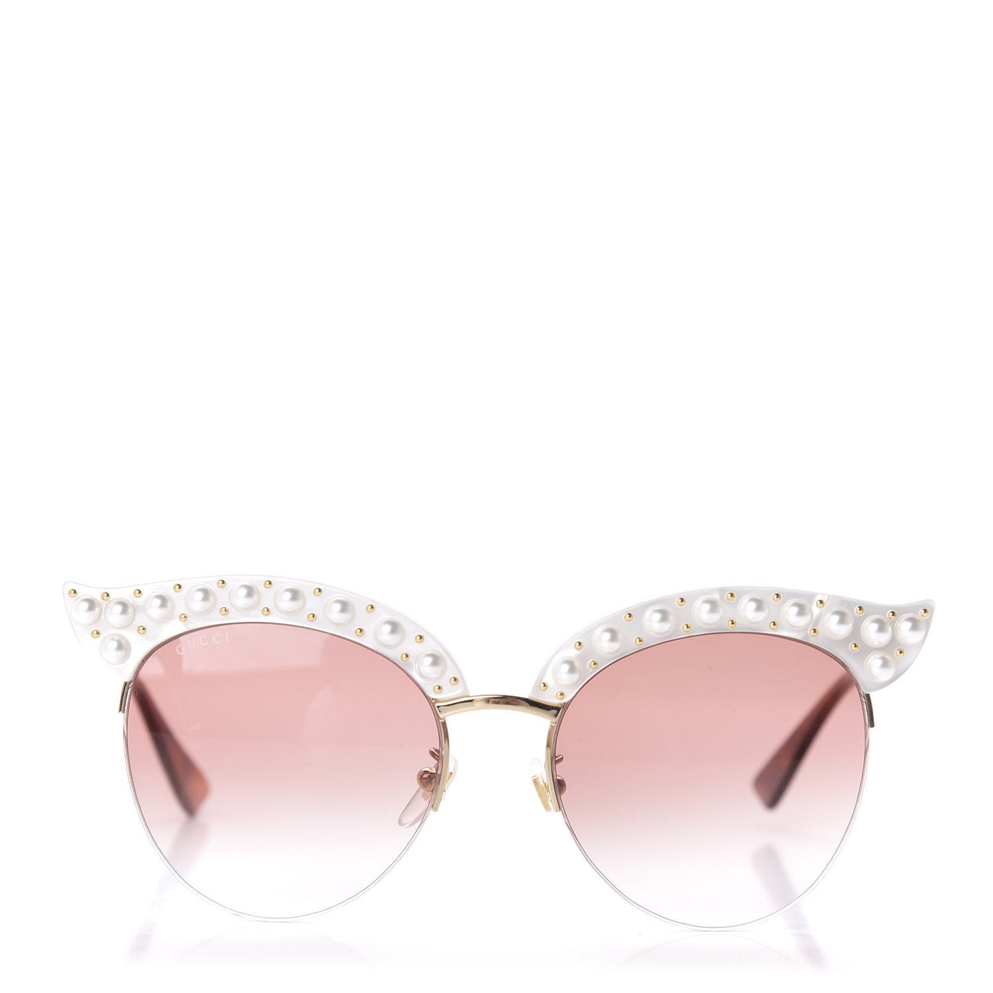 Pearl Cat Eye Sunglasses GG0212S White
