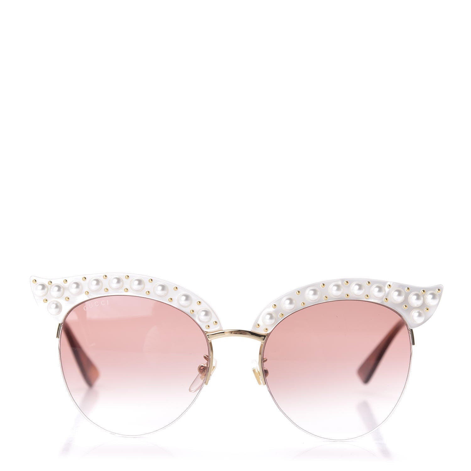 Gucci Pearl Cat Eye Sunglasses GG0212S White 3 of 8