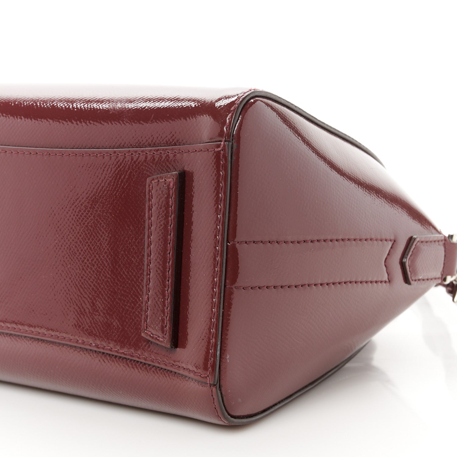 Givenchy Textured Patent Calfskin Mini Antigona Aubergine 11 of 12