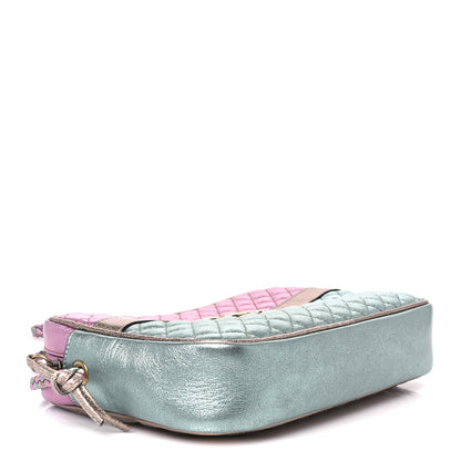 Gucci Laminated Nappa Trapuntata Small Zumi Shoulder Bag Rosa Lago Rame 4 of 11
