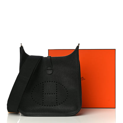 Hermes Taurillon Clemence Evelyne III PM Black 10 of 10
