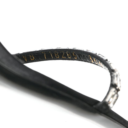 Saint Laurent Satin Crystal Gloria 100 Ankle Strap Sandals 36.5 Black 7 of 8