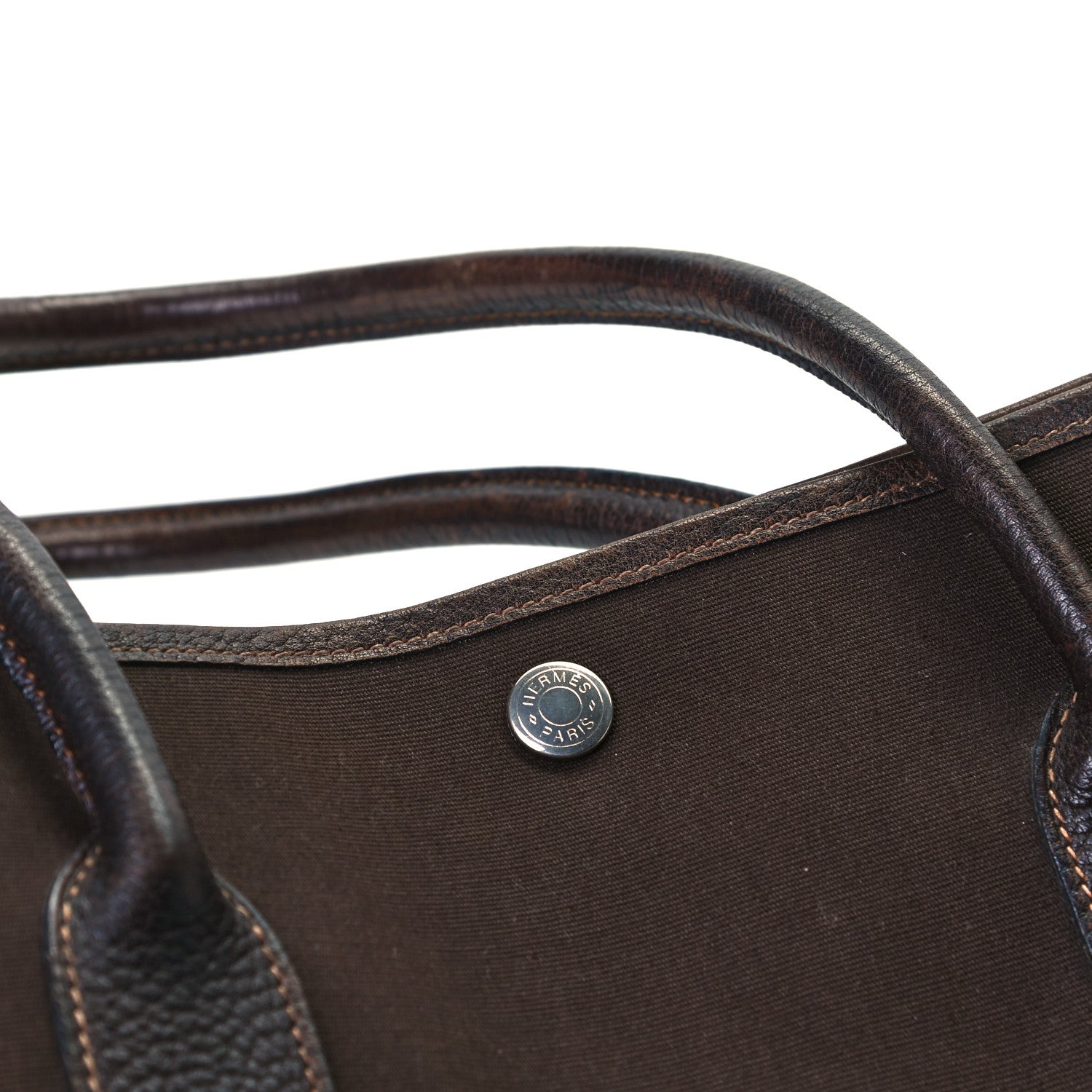 Hermes Toile Negonda Garden Party Tote 36 MM Chocolate 6 of 15