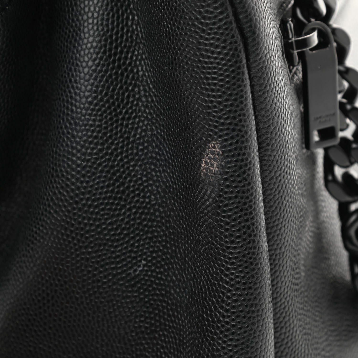 Saint Laurent Grain De Poudre Medium West Hollywood Monogram Fold-Over Black 11 of 11