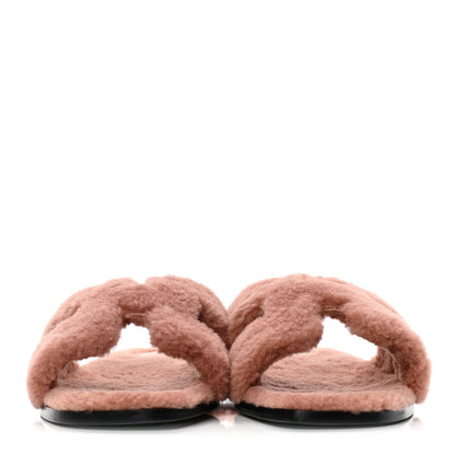 Hermes Woolskin Oran Sandals 40 Rose Aube 2 of 10