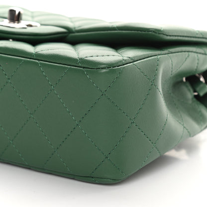 Chanel Lambskin Quilted Mini Rectangular Flap Green 10 of 13