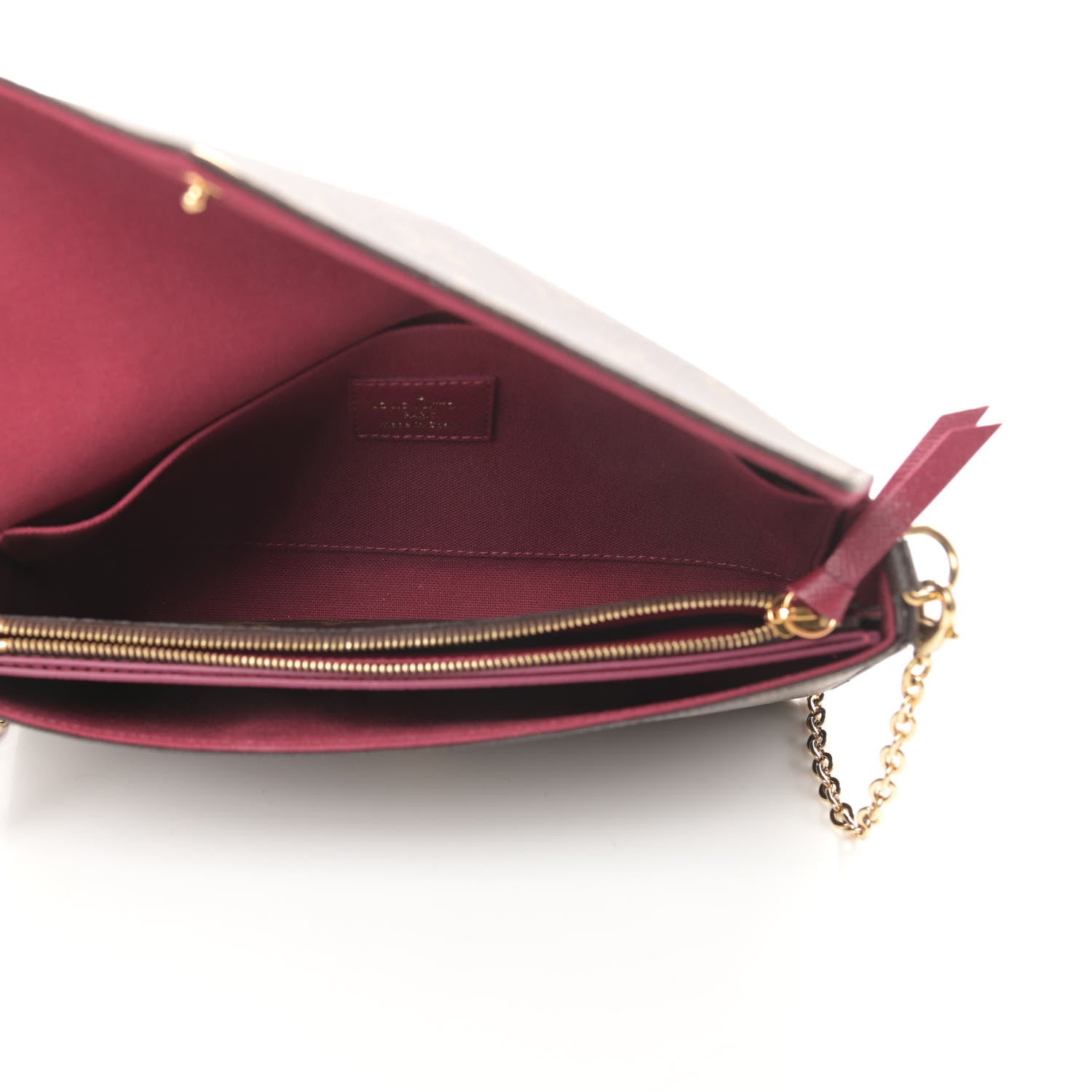 Louis Vuitton Monogram Pochette Felicie Chain Wallet Fuchsia 6 of 15
