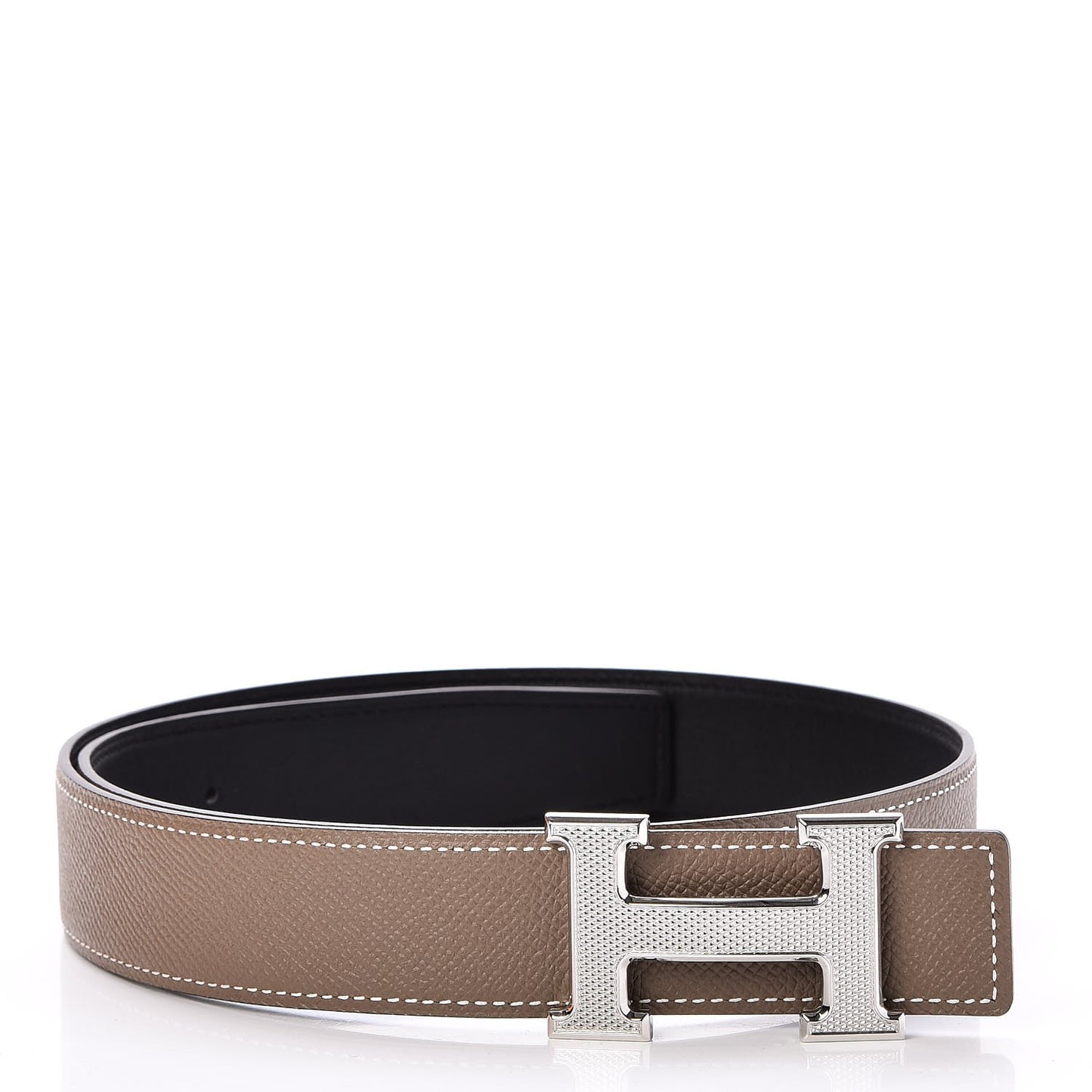 Swift Togo 32mm Guilloche H Belt 75 Black Etoupe