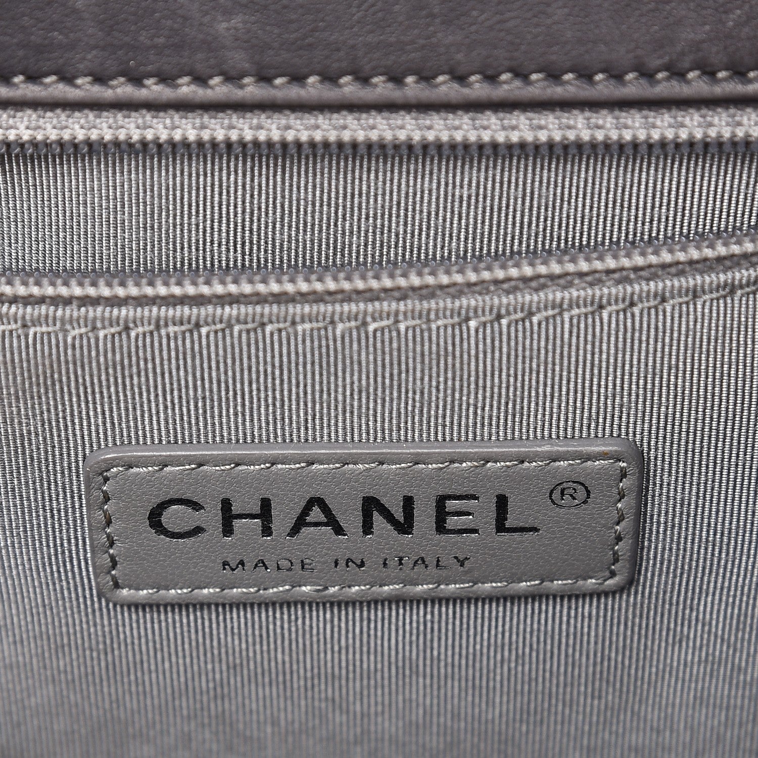 Chanel Lambskin Quilted Large Boy Flap Grey 6 of 11