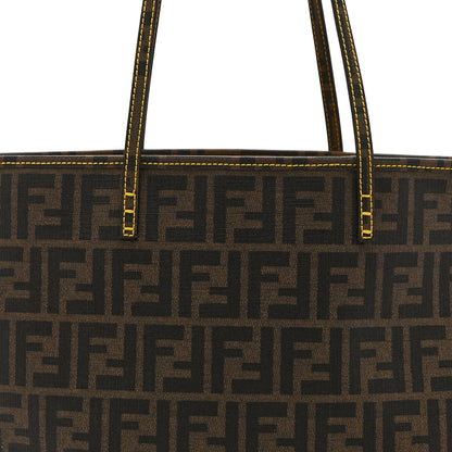 Fendi Zucca Spalmati Small Roll Tote Tobacco Yellow 9 of 11