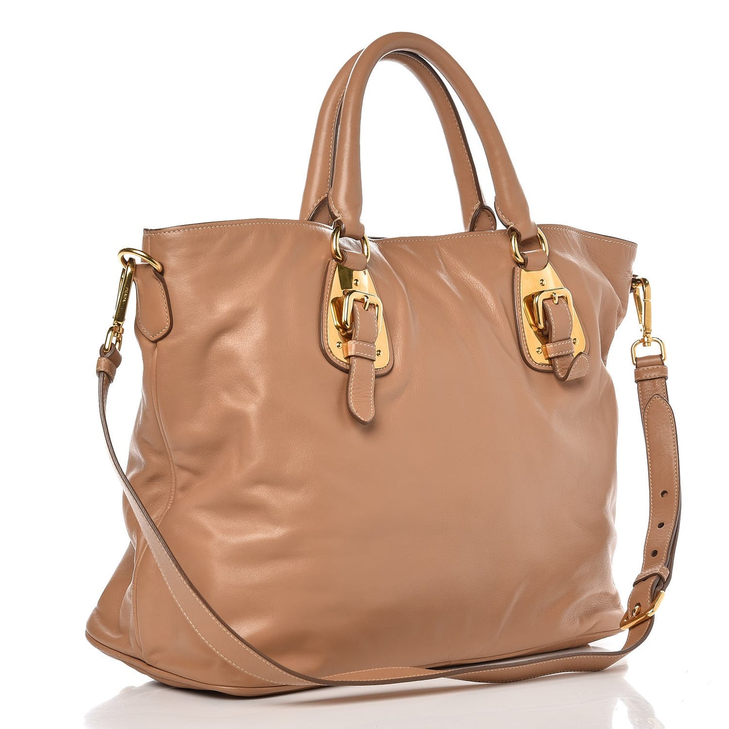 Soft Calf Satchel Bag Caramel
