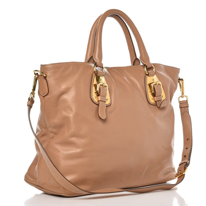 Prada Soft Calf Satchel Bag Caramel 3 of 11