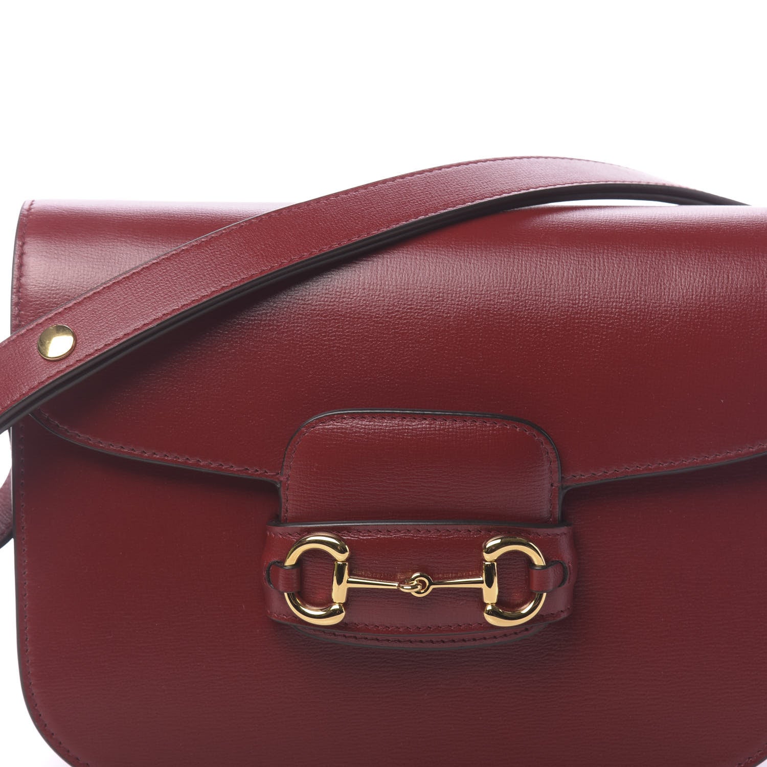 Gucci Azalea Calfskin Horsebit 1955 Shoulder Bag New Cherry Red 10 of 11