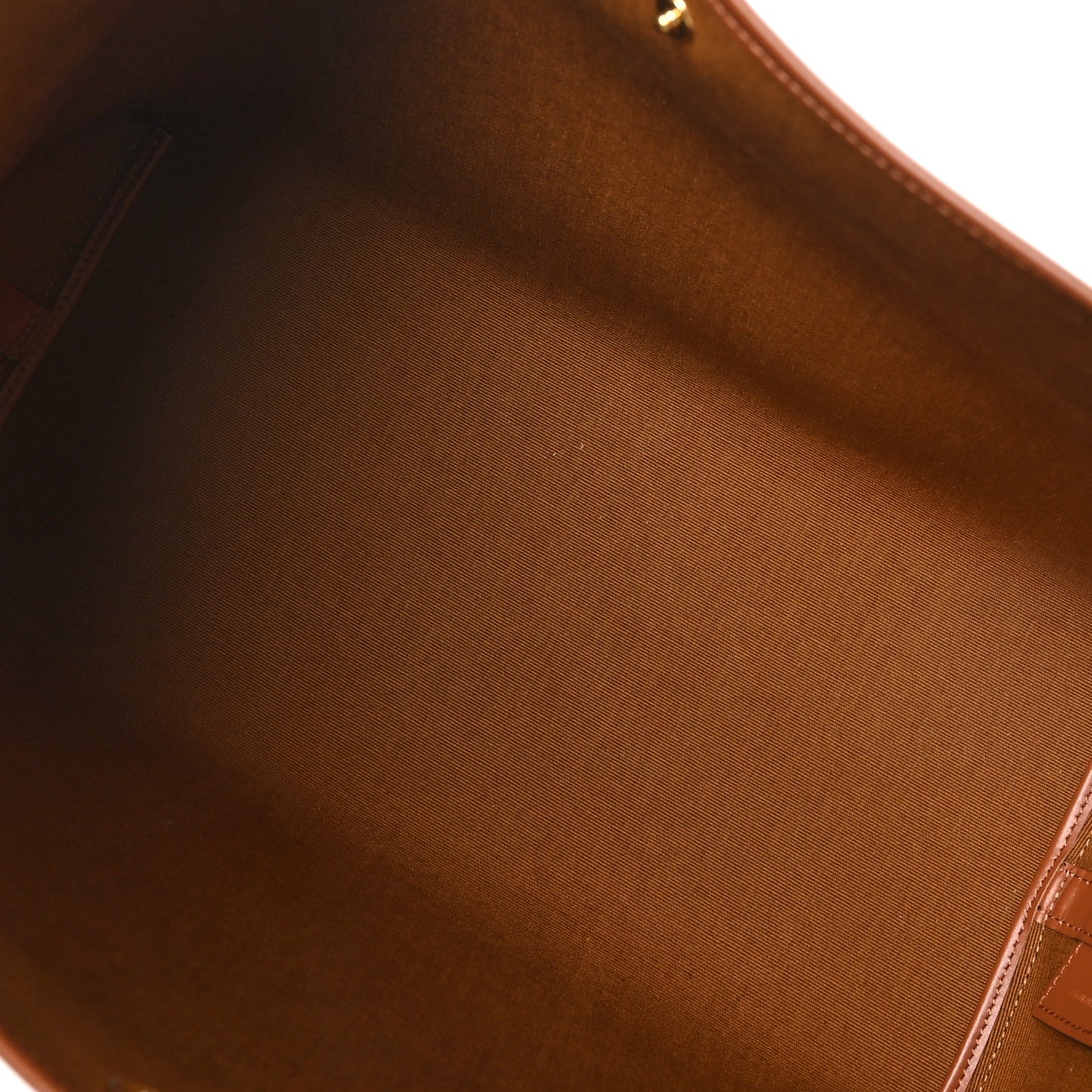 Triomphe Canvas Calfskin Shopper Tote Tan