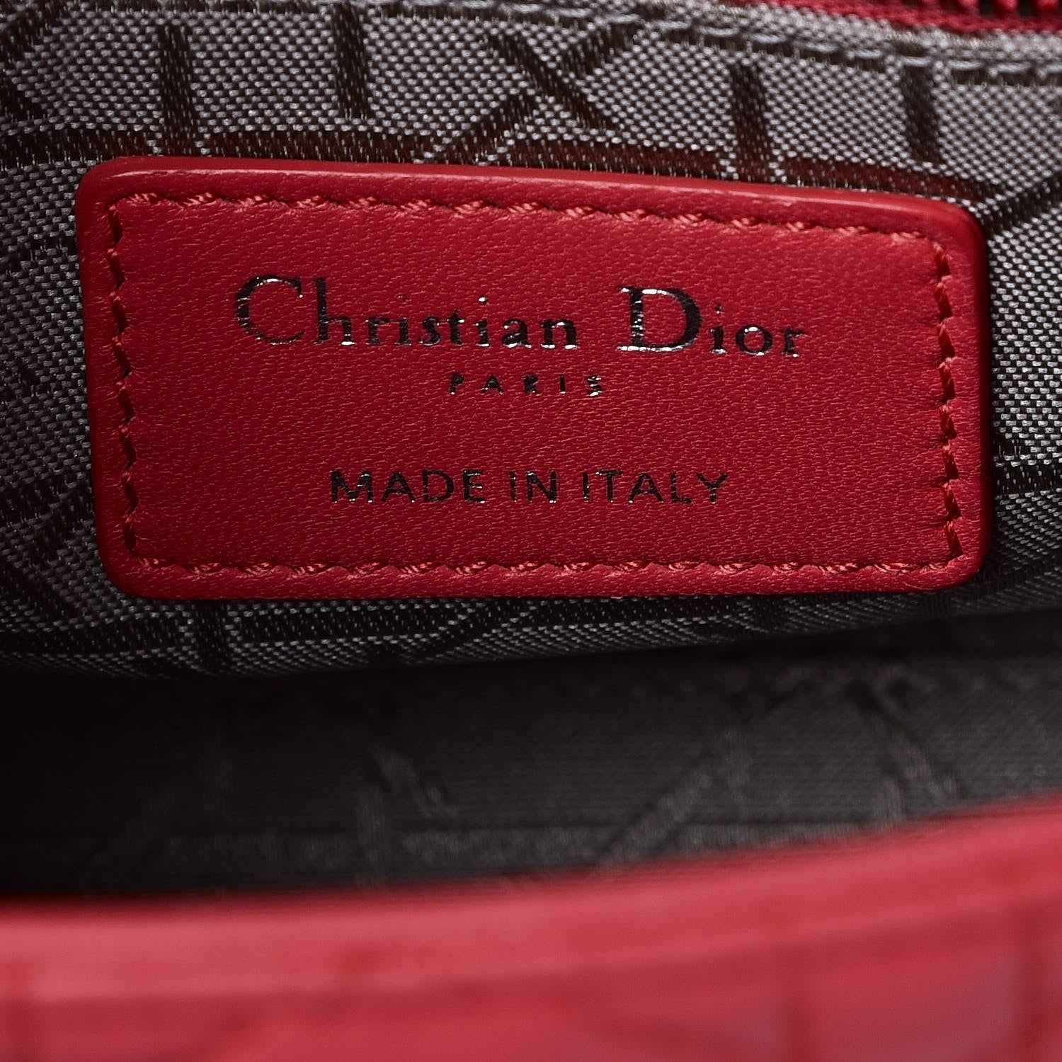 Christian Dior Lambskin Cannage Mini Lady Dior Coral 6 of 9