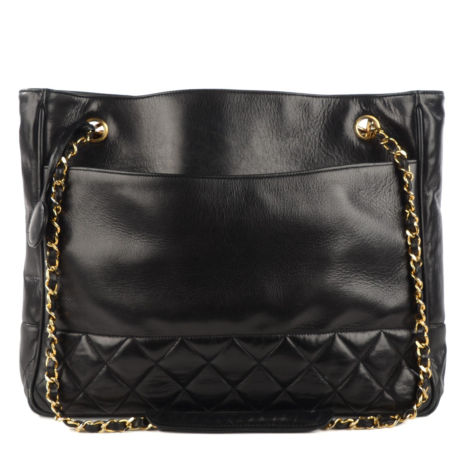 Chanel Lambskin Shopping Tote Black 1 of 17