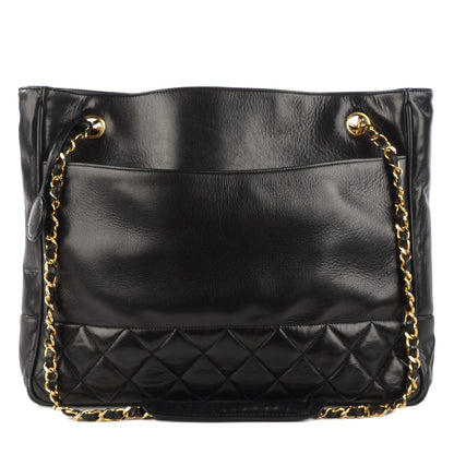 Chanel Lambskin Shopping Tote Black 1 of 17