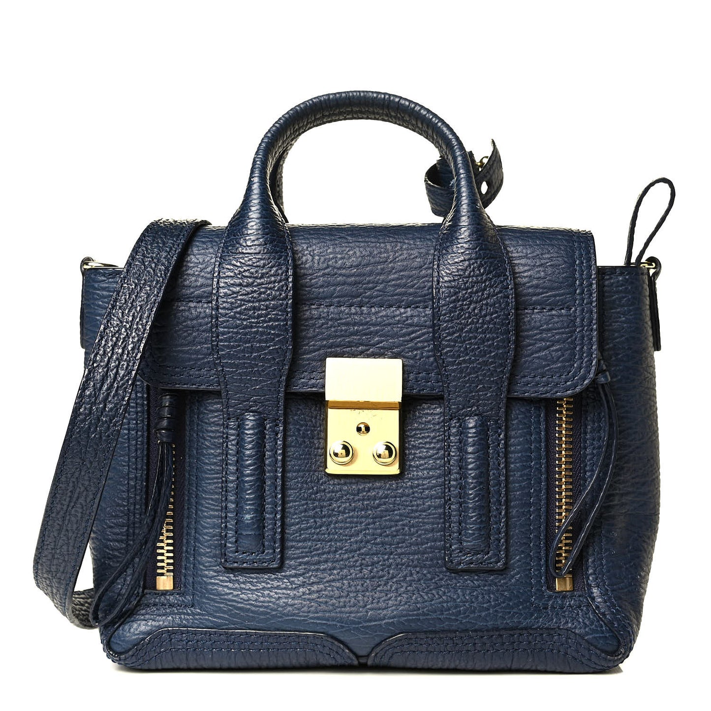 Textured Calfskin Mini Pashli Satchel Ink
