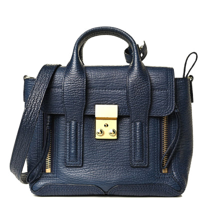 3.1 Phillip Lim Textured Calfskin Mini Pashli Satchel Ink 1 of 7