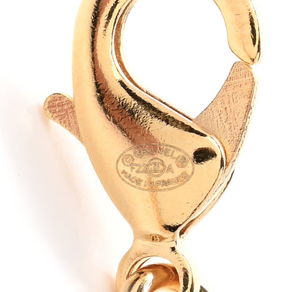 Chanel Crystal Chain Link CC Choker Necklace Gold 6 of 7