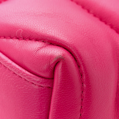 Saint Laurent Lambskin Quilted Toy Loulou Puffer Monogram Chain Satchel Bubblegum 11 of 15