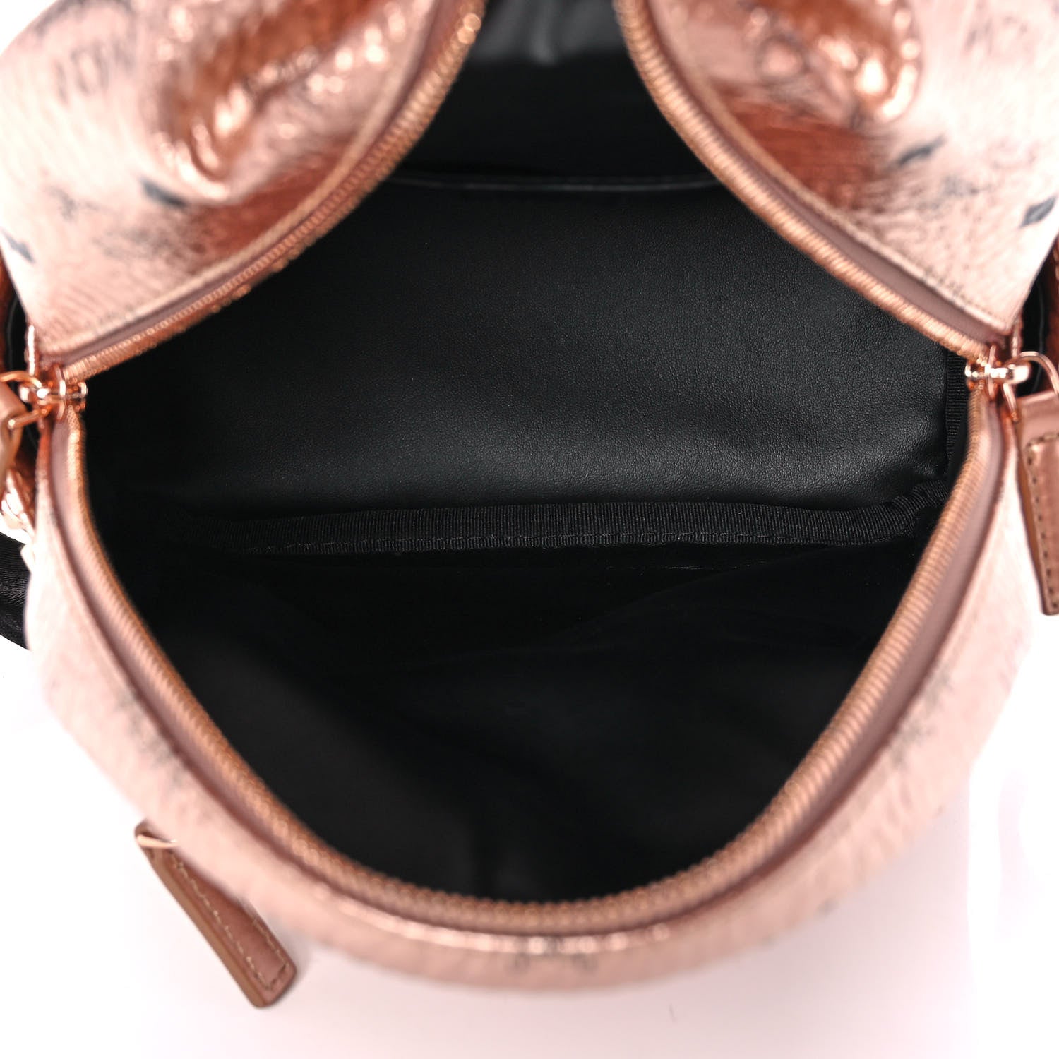 MCM Metallic Visetos Small Side Stud Stark Backpack Champagne Gold 4 of 8