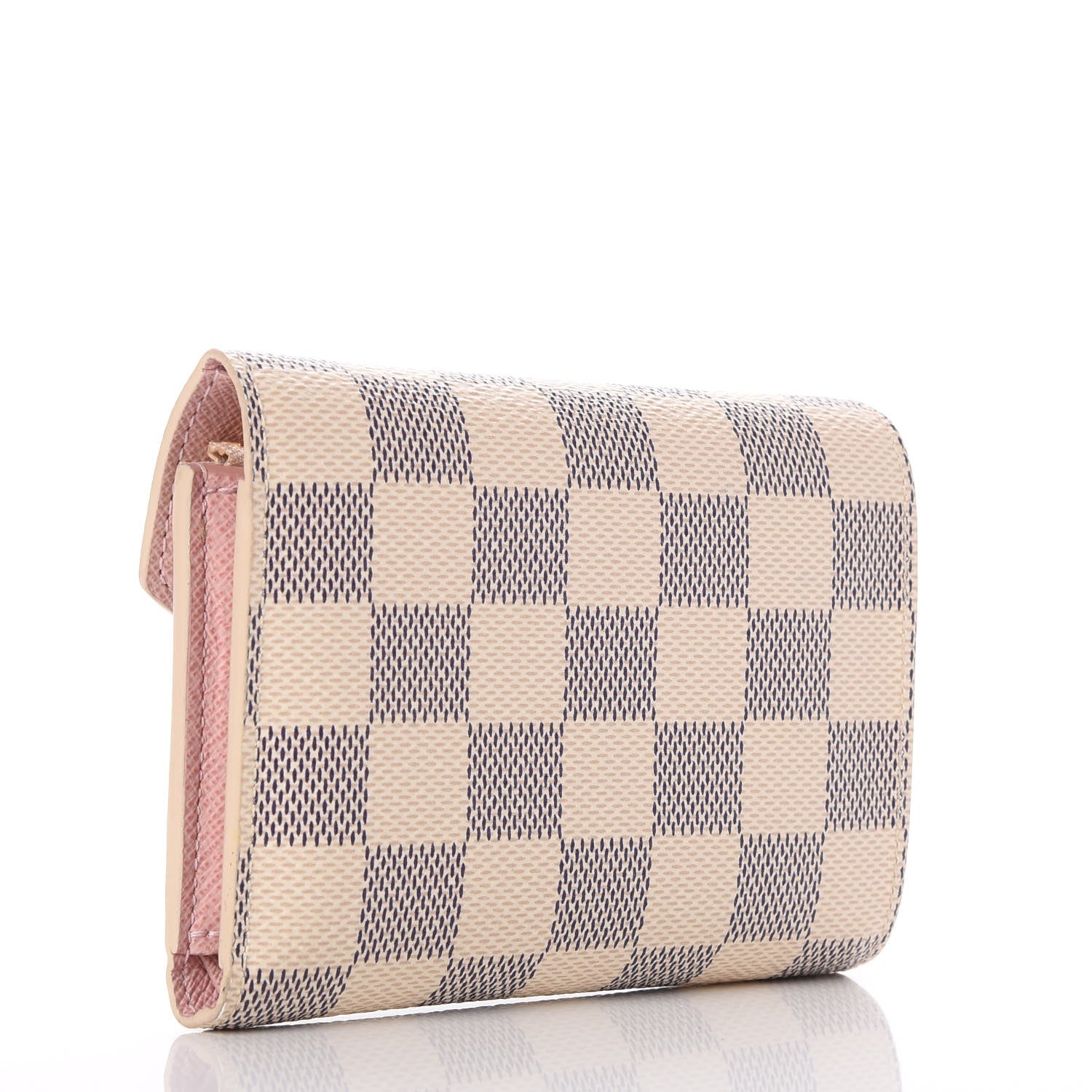 Louis Vuitton Damier Azur Victorine Wallet Rose Ballerine 3 of 8