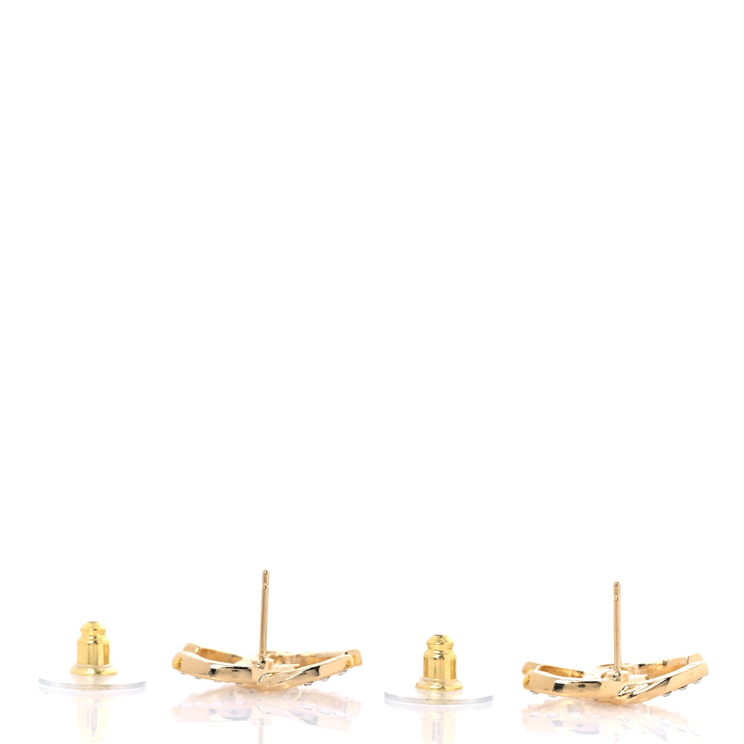 Crystal Twist CC Earrings Gold