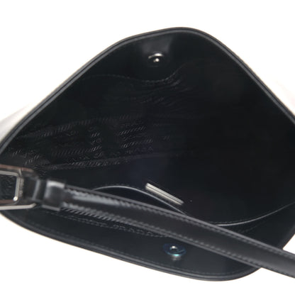 Prada Spazzolato Cleo Shoulder Bag Black 4 of 4