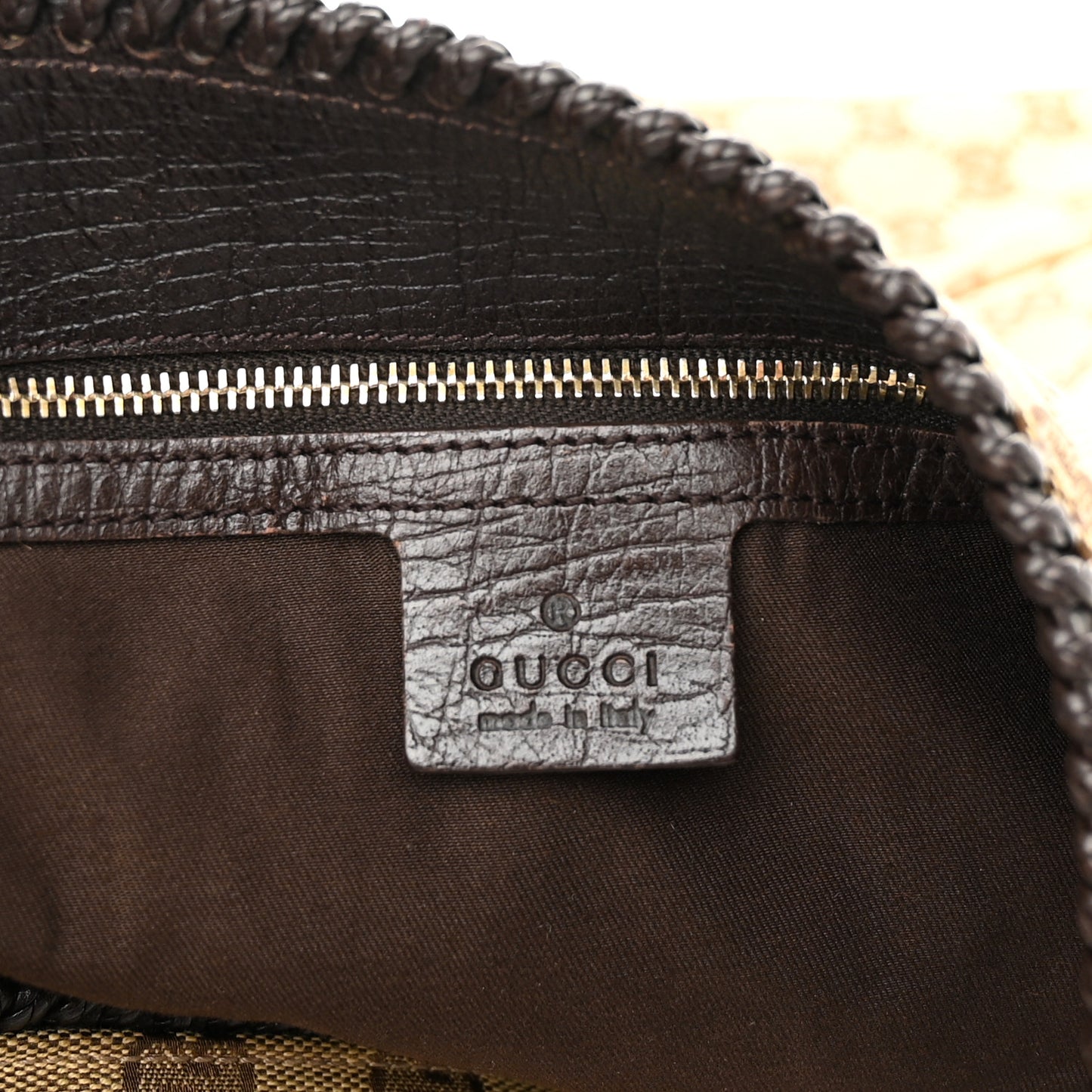 Monogram Large Horsebit Chain Hobo Dark Brown