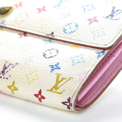 Louis Vuitton Monogram Multicolor Sarah Wallet White Litchi 10 of 13