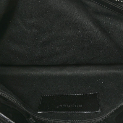 Chanel Patent Quilted Maxi Just Mademoiselle Bowling Bag Black 8 of 13