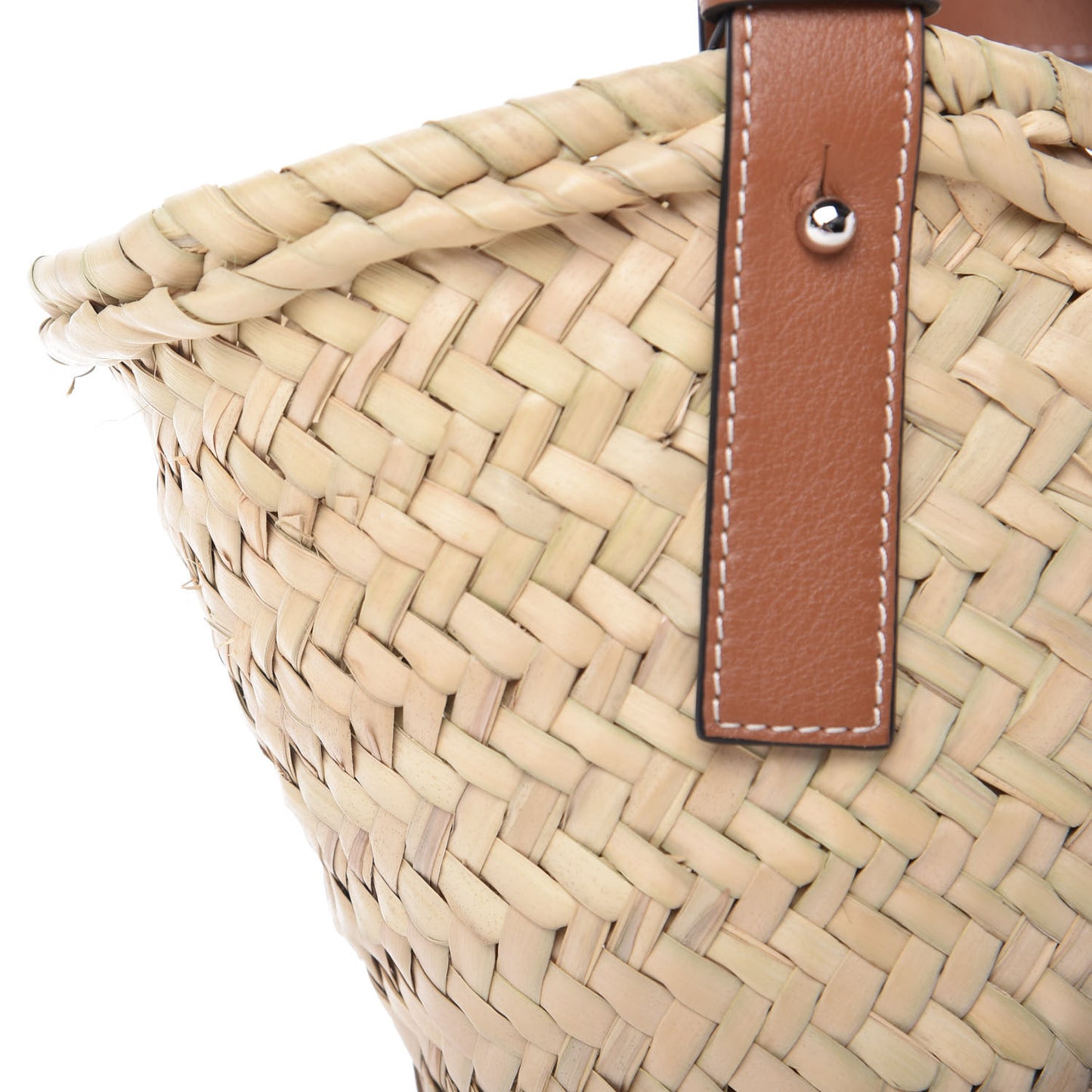 Raffia Small Basket Tote Bag Natural Tan