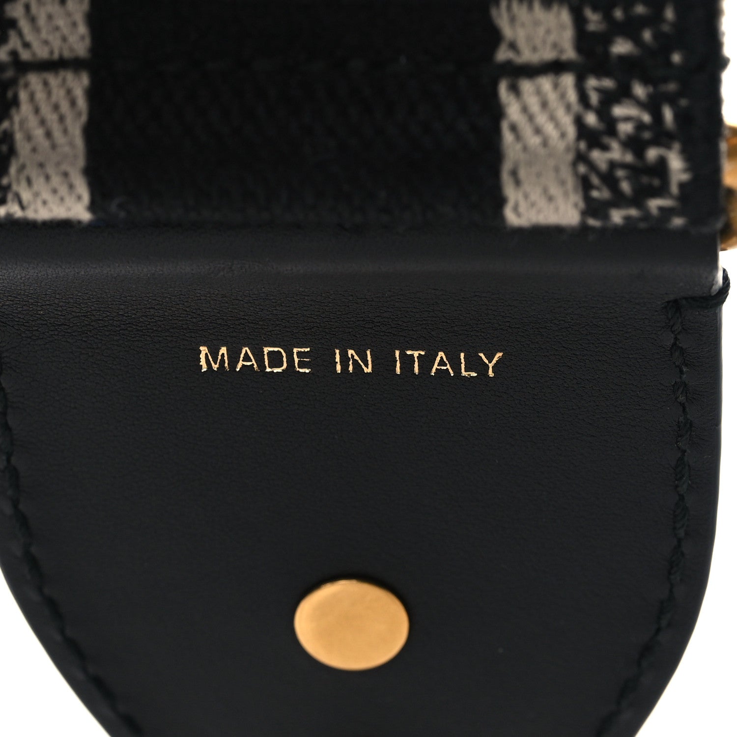 Christian Dior Canvas Embroidered Shoulder Strap Black 3 of 5