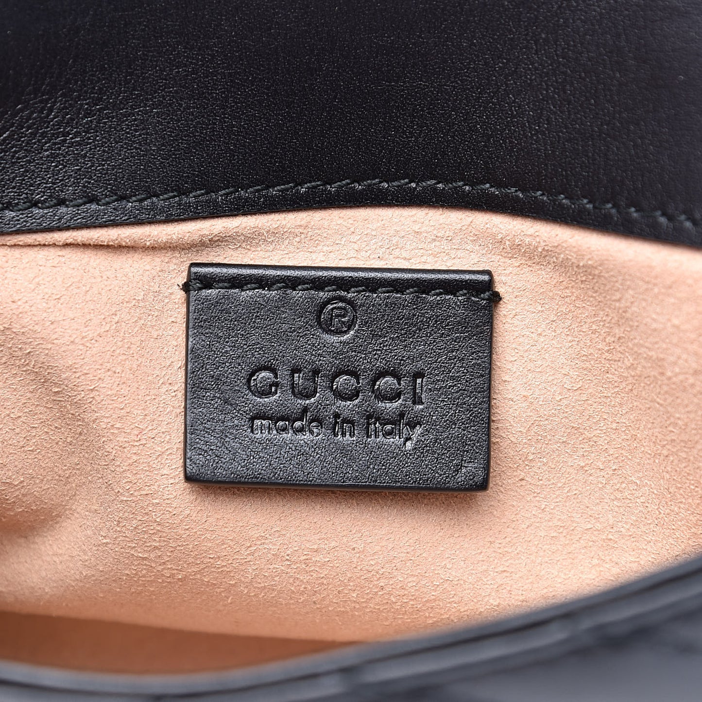 Calfskin Matelasse Super Mini GG Marmont Shoulder Bag Black
