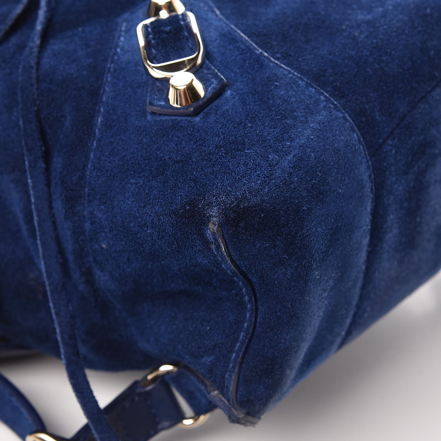 Balenciaga Baby Daim Suede Classic Hardware Traveler Backpack Bleu Pacifique 8 of 9