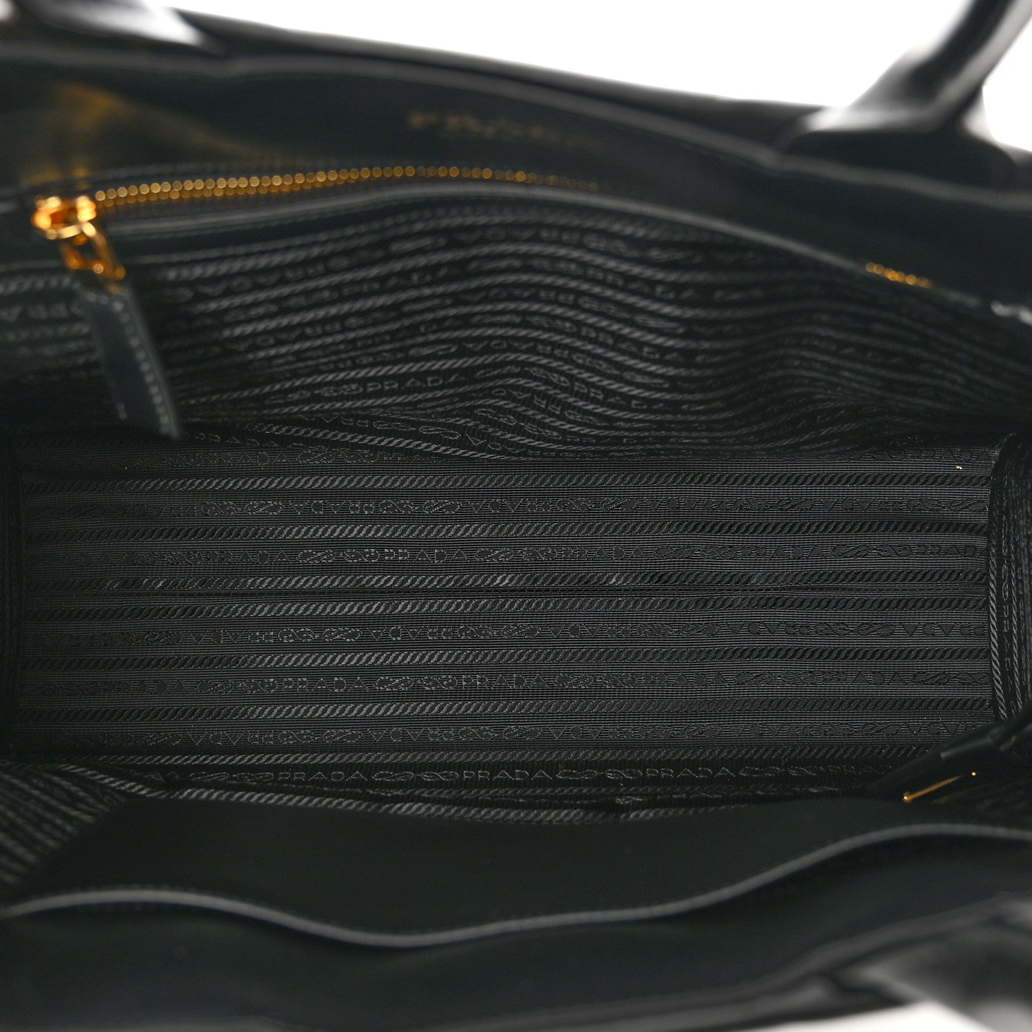 Prada Soft Calfskin Triangolo Symbole Embossed Medium Tote Black 6 of 9