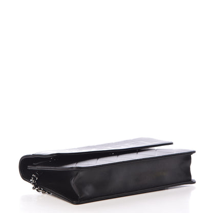 Chanel Lambskin Embossed Lax Wallet On Chain WOC Black 4 of 14