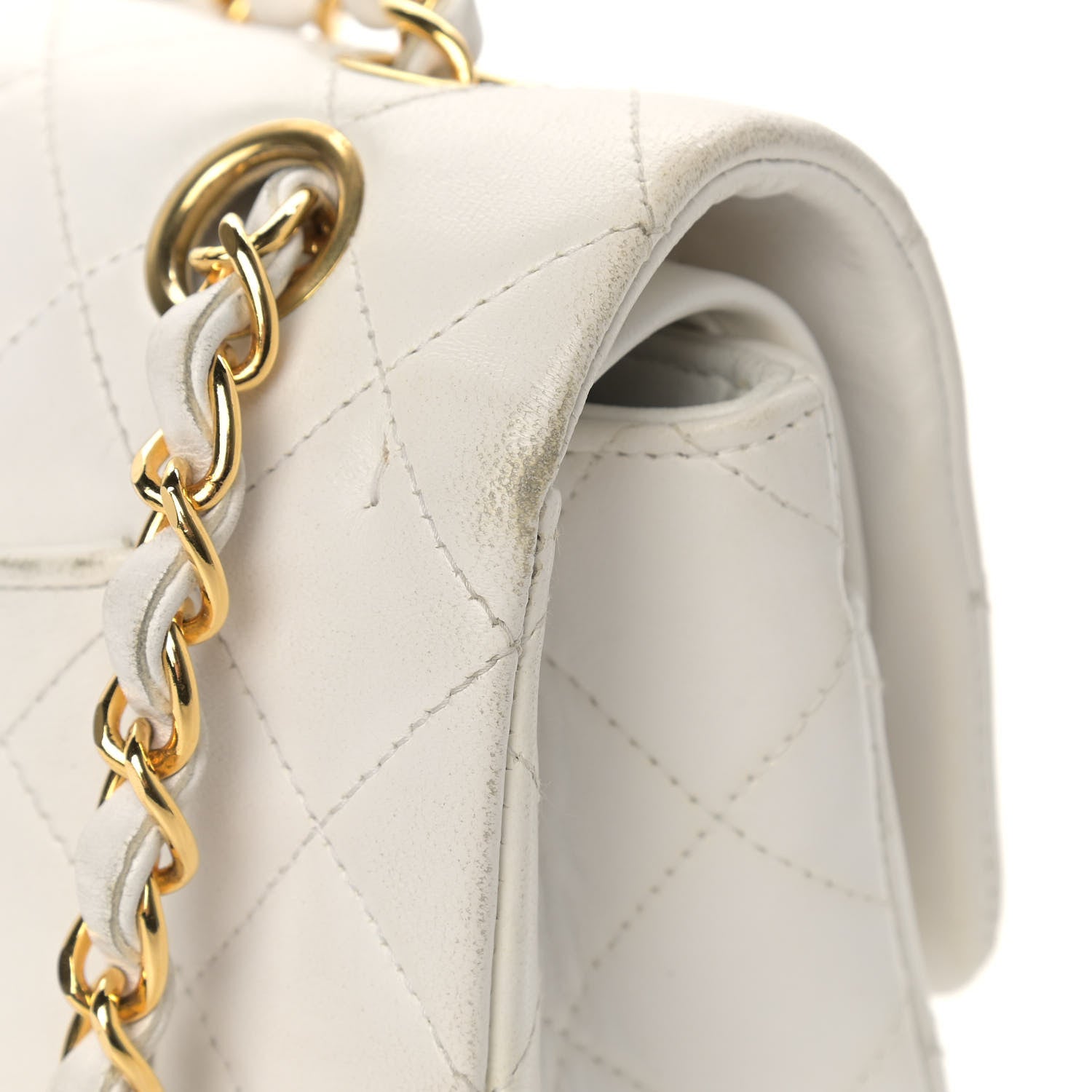 Chanel Lambskin Quilted Small Double Flap White 16 of 23