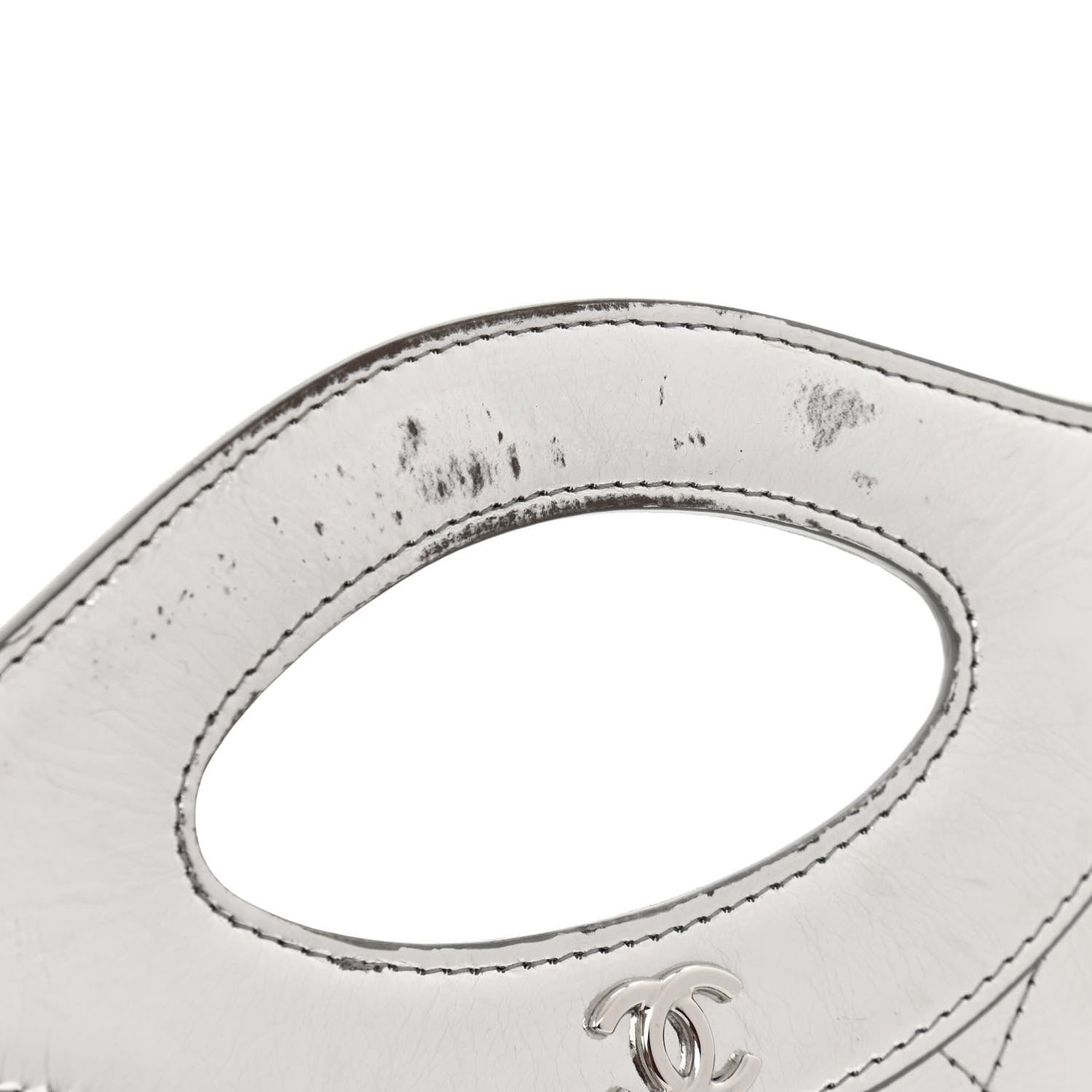 Chanel Metallic Crumpled Calfskin Small 31 Pouch Silver 11 of 11