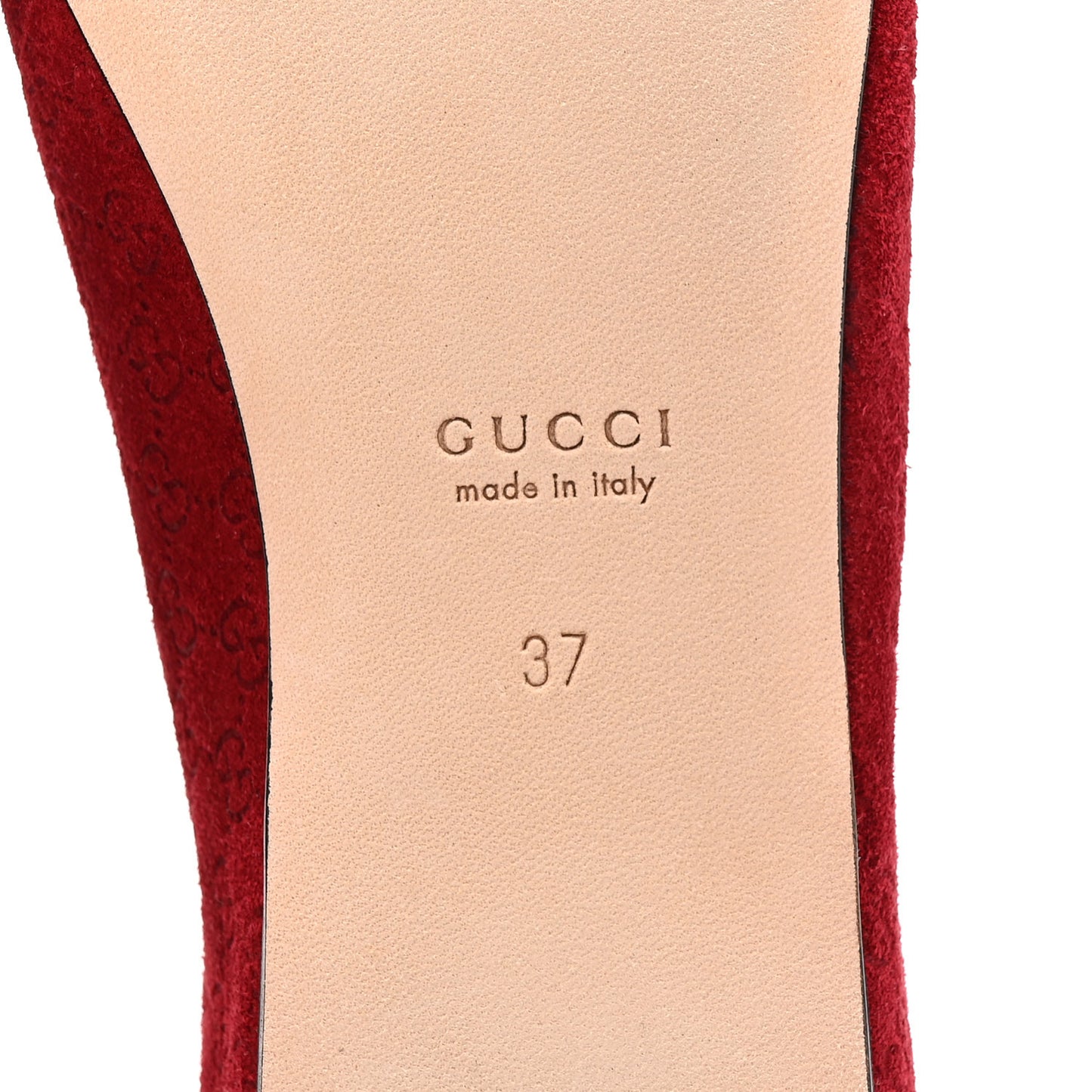 Suede Micro GG Horsebit Womens Kensington Moccasin Loafers 37 Rosso Ancora