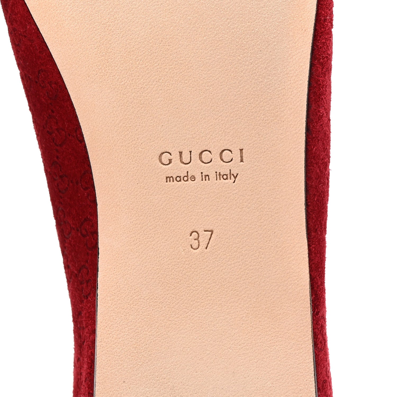 Gucci Suede Micro GG Horsebit Womens Kensington Moccasin Loafers 37 Rosso Ancora 7 of 10
