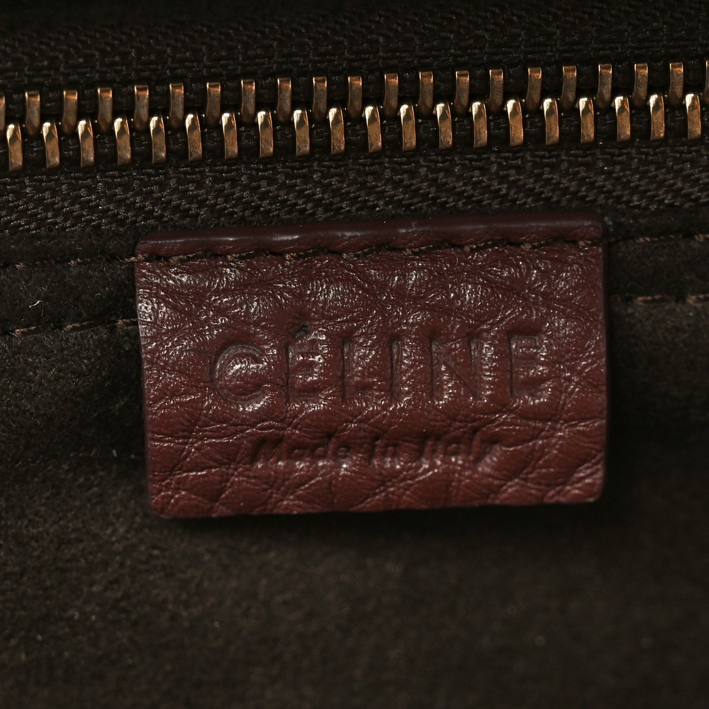 Pebbled Calfskin Mini Luggage Chocolate
